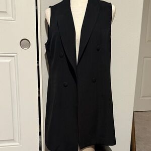 Black opened vest size large business casual